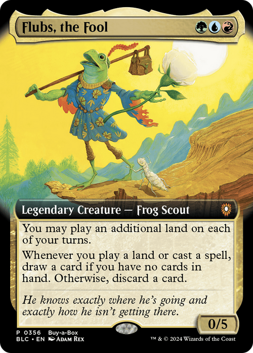 Flubs, the Fool (Extended Art) (BABP-356) - Bloomburrow Commander: (Extended Art)