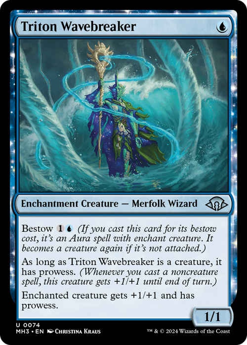 Triton Wavebreaker (MH3-074) - Modern Horizons 3: (enchantment) Foil