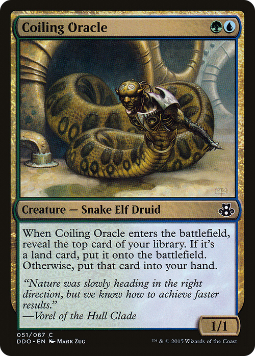 Coiling Oracle (DDO-051) - Duel Decks: Elspeth vs. Kiora