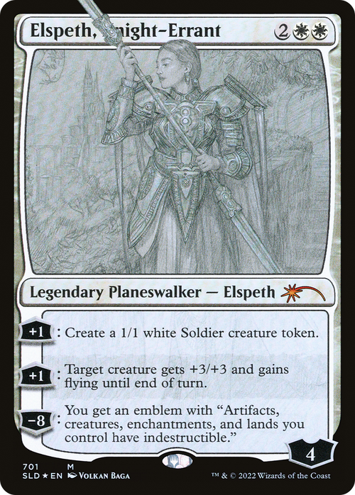 Elspeth, Knight-Errant (Sketch Showcase) (SLD-701) - Secret Lair Drop Foil