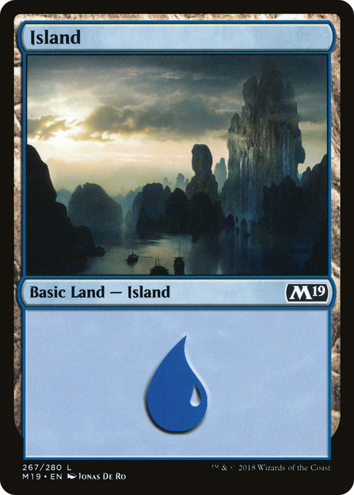 Island (267) (M19-267) - Core Set 2019 Foil