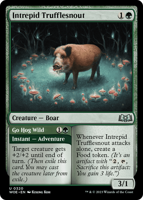 Intrepid Trufflesnout (WOE-320) - Wilds of Eldraine Foil