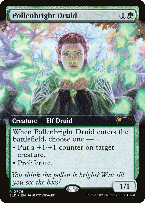 Pollenbright Druid (Extended Art) (SLD-776) - Secret Lair Drop: (Extended Art) Foil