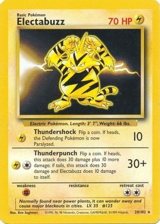 Electabuzz 020  Base Set - Rare