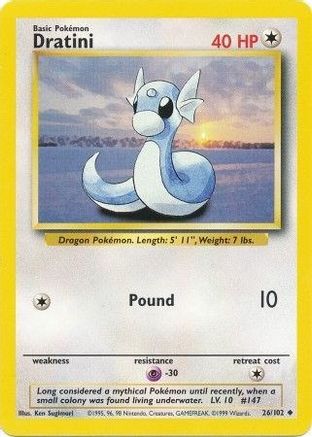Dratini 026  Base Set - Uncommon