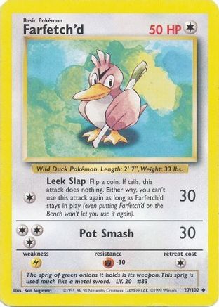 Farfetch'd 027  Base Set - Uncommon