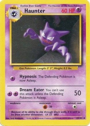 Haunter 029  Base Set - Uncommon