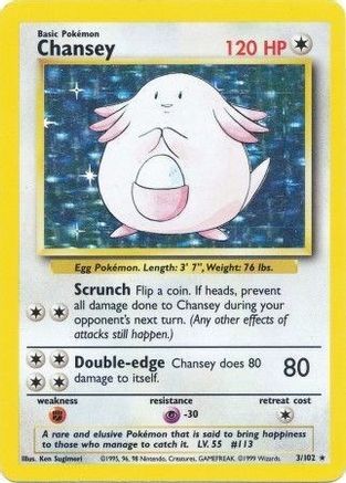 Chansey 003  - Holofoil Base Set - Holo Rare