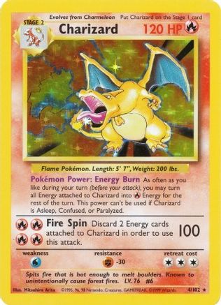 Charizard 004  - Holofoil Base Set - Holo Rare