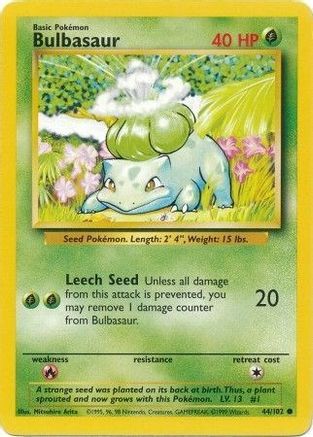 Bulbasaur 044  Base Set - Common