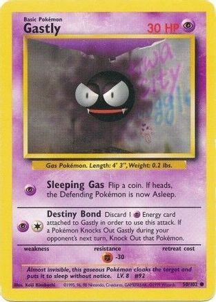 Gastly 050  Base Set - Common