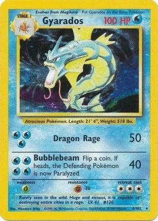 Gyarados 006  - Holofoil Base Set - Holo Rare