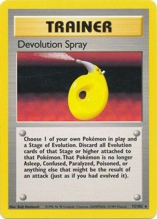 Devolution Spray 072  Base Set - Rare