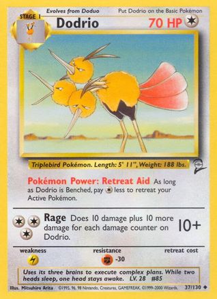 Dodrio 037  Base Set 2 - Uncommon