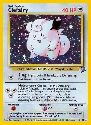 Clefairy 006  - Holofoil Base Set 2 - Holo Rare