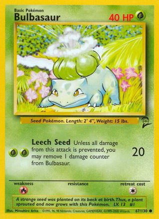 Bulbasaur 067  Base Set 2 - Common