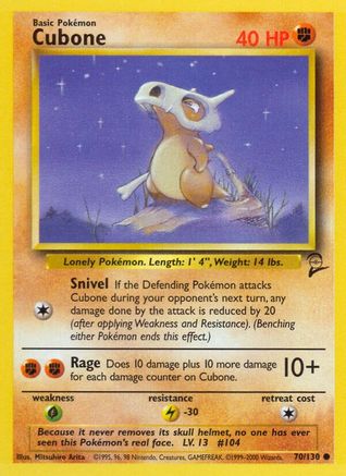 Cubone 070  Base Set 2 - Common