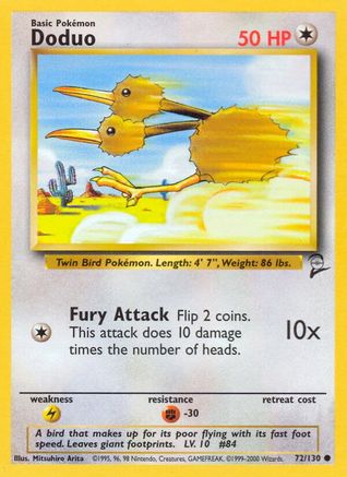 Doduo 072  Base Set 2 - Common