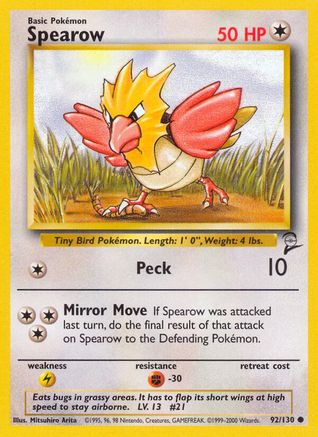 Spearow 092/130  Base Set 2 - Common