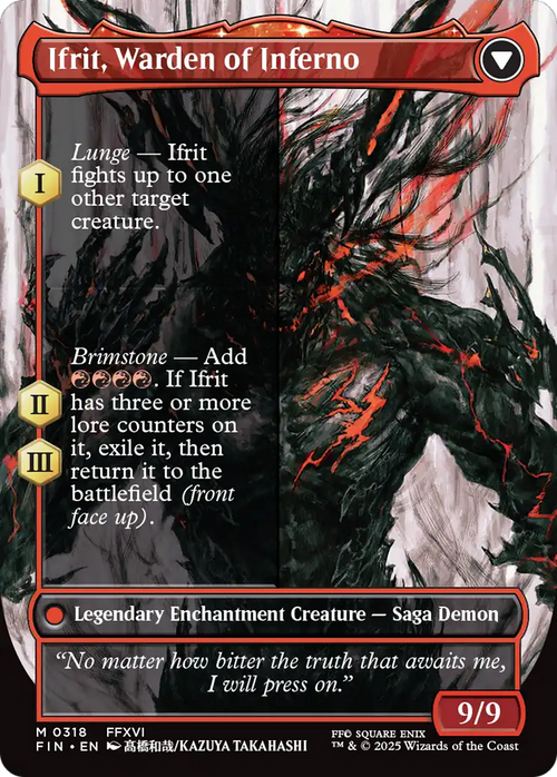 Clive, Ifrit's Dominant (0318) (Borderless) (FIN-318) - FINAL FANTASY: (enchantment) Foil
