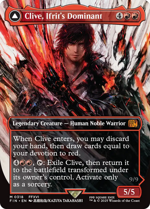 Clive, Ifrit's Dominant (0318) (Borderless) (FIN-318) - FINAL FANTASY: (enchantment)