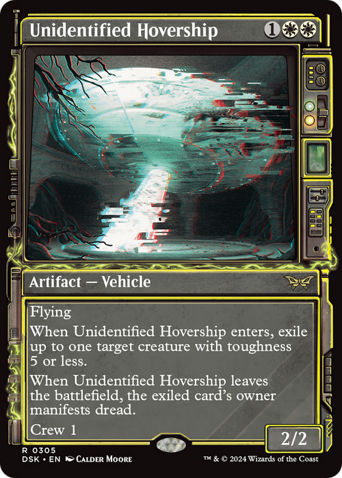 Unidentified Hovership (Showcase) (DSK-305) - Duskmourn: House of Horror: (Showcase)