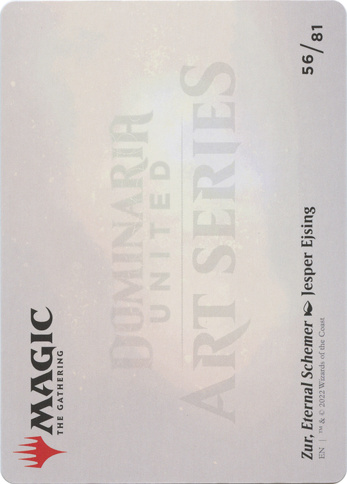 Zur, Eternal Schemer // Zur, Eternal Schemer (ADMU-056) - Dominaria United Art Series (Borderless) Foil