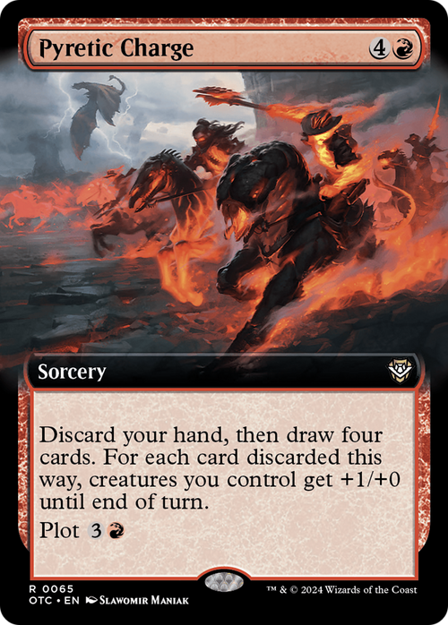 Pyretic Charge (Extended Art) (OTC-065) - Outlaws of Thunder Junction Commander: (Extended Art)