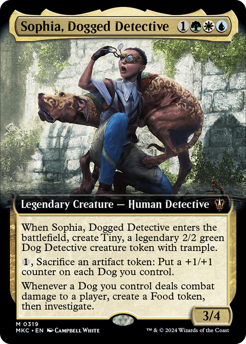 Sophia, Dogged Detective (Extended Art) (MKC-319) - Murders at Karlov Manor Commander: (Extended Art) Foil