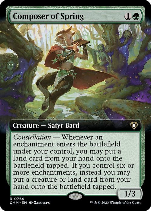 Composer of Spring (Extended Art) (CMM-769) - Commander Masters: (Extended Art)