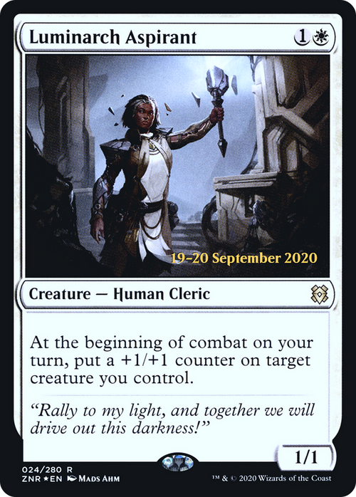 Luminarch Aspirant (PRE-24S) - Zendikar Rising Promos Foil