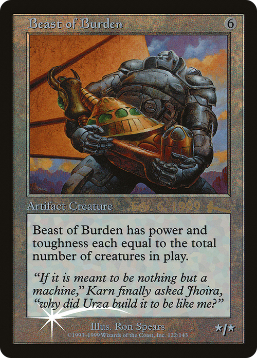 Beast of Burden (PRE-005) - Urza's Legacy Promos Foil