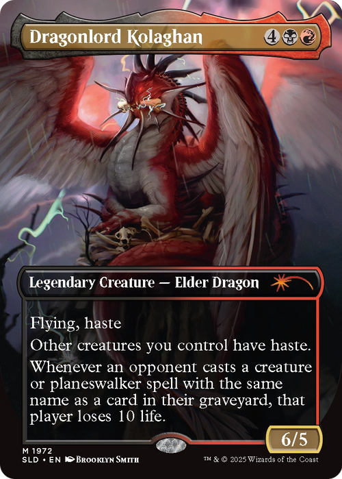 Dragonlord Kolaghan // Dragonlord Kolaghan (SLD-1972) - Secret Lair Drop (Borderless) Foil