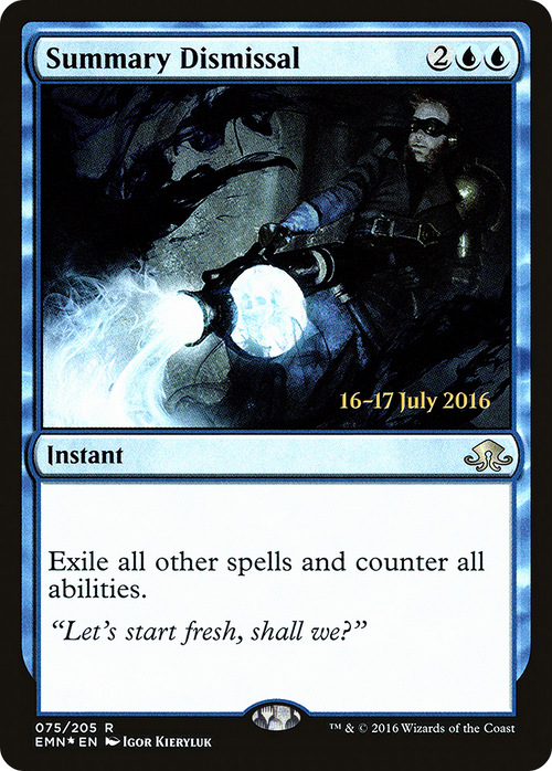 Summary Dismissal (PRE-75S) - Eldritch Moon Promos Foil