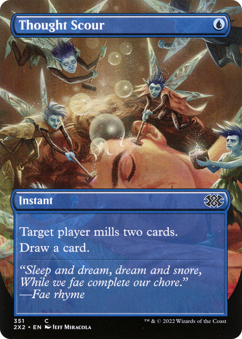 Thought Scour (Borderless) (2X2-351) - Double Masters 2022