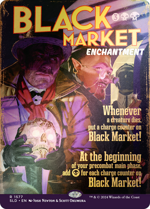 Black Market (Rainbow Foil) (SLD-1577) - Secret Lair Drop (Borderless) Foil