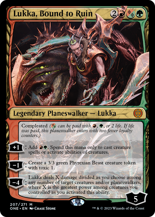 Lukka, Bound to Ruin (PPONE-207) - Phyrexia: All Will Be One Promos Foil
