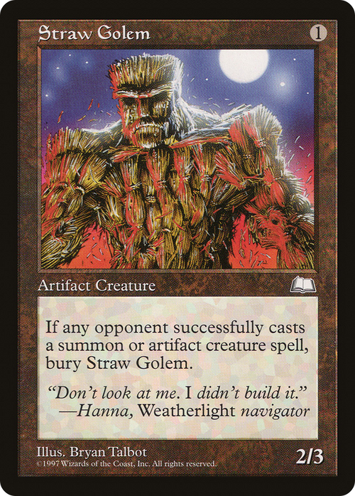 Straw Golem (WTH-) - Weatherlight