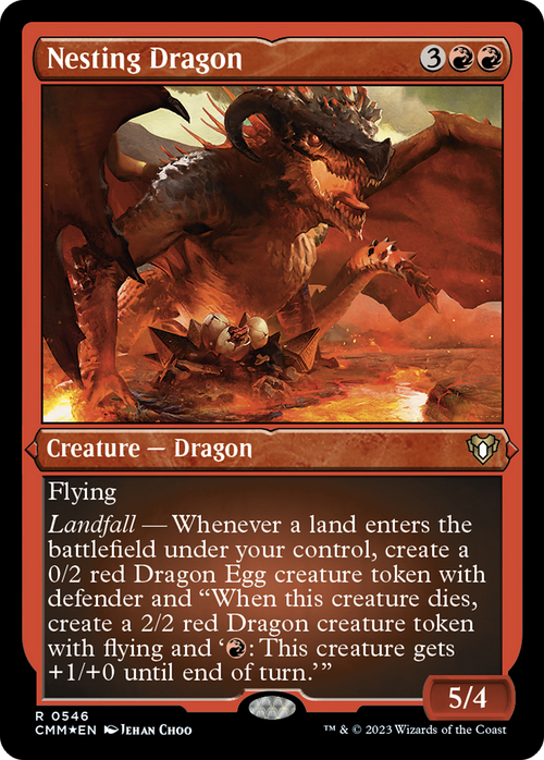 Nesting Dragon (Foil Etched) (CMM-546) - Commander Masters Foil