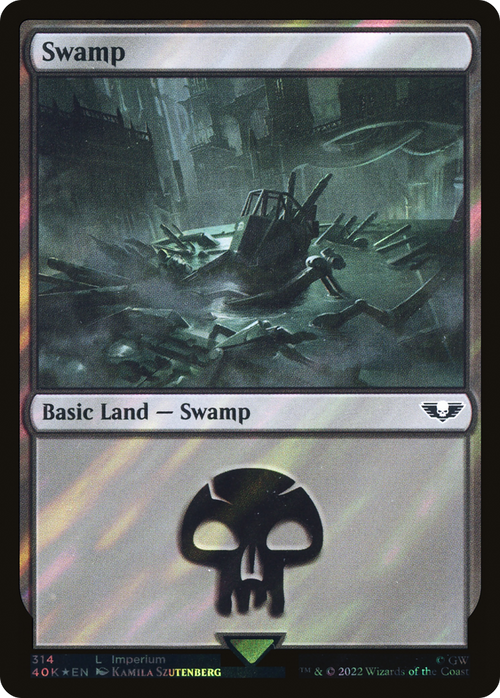 Swamp (314) (Surge Foil) (40K-314) - Warhammer 40,000 Commander Foil
