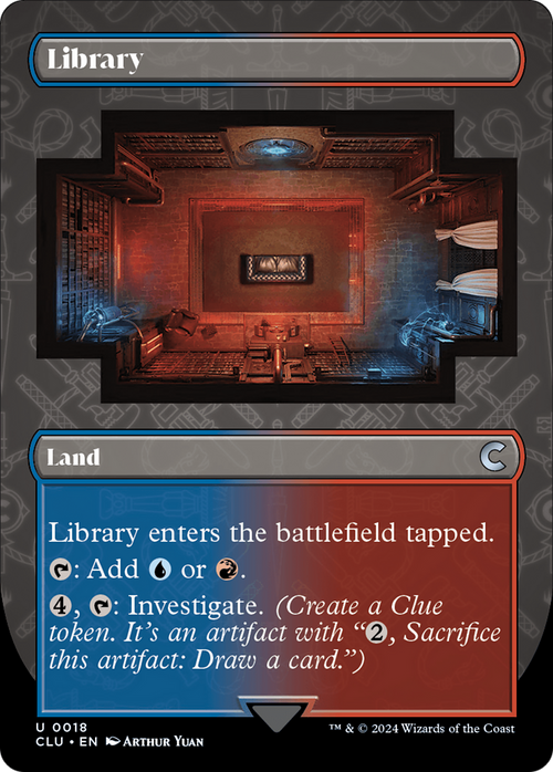 Library (Borderless) (CLU-018) - Ravnica: Clue Edition