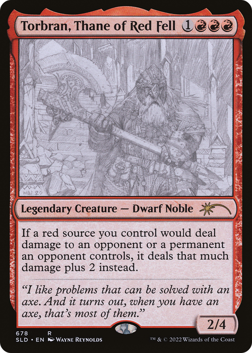 Torbran, Thane of Red Fell (678) (SLD-678) - Secret Lair Drop Foil