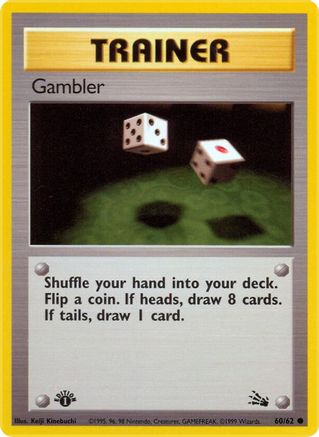 Gambler 060  - 1st Edition Fossil - Common