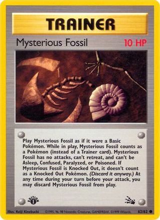 Mysterious Fossil 062/62  - 1st Edition Fossil - Common