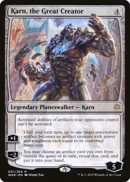 Karn, the Great Creator (PPTHB-01P) - War of the Spark Promos