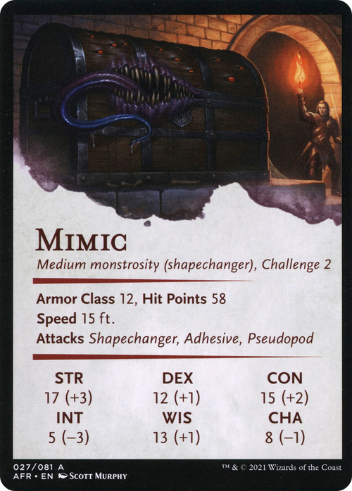 Mimic // Mimic (AAFR-027) - Adventures in the Forgotten Realms Art Series (Borderless) Foil