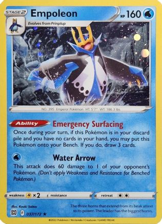 Empoleon (Cosmos Holo) 037/172  - Holofoil Miscellaneous Cards & Products - Holo Rare