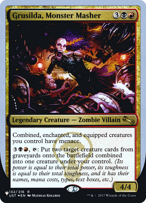 Grusilda, Monster Masher (LIST-132/216) - The List (Unfinity Foil Edition) Foil