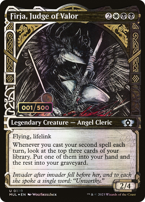 Firja, Judge of Valor (Serial Numbered) (MUL-170) - Multiverse Legends: (Showcase) Foil
