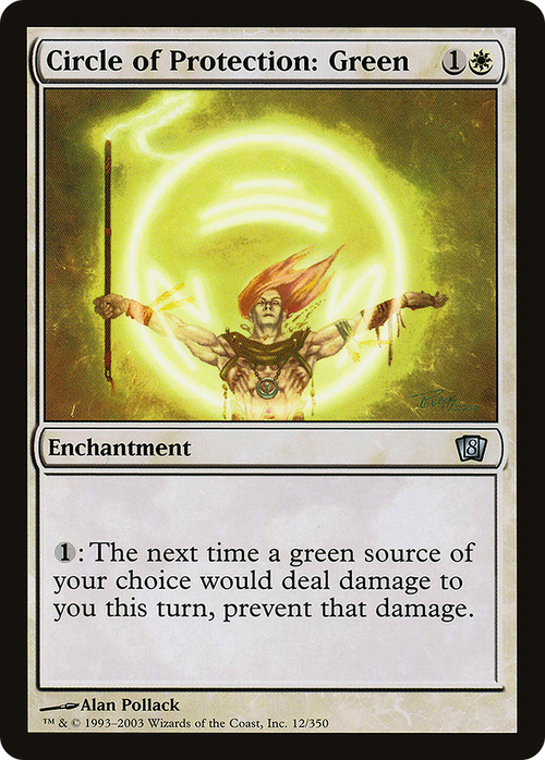 Circle of Protection: Green (8ED-012) - 8th Edition Foil